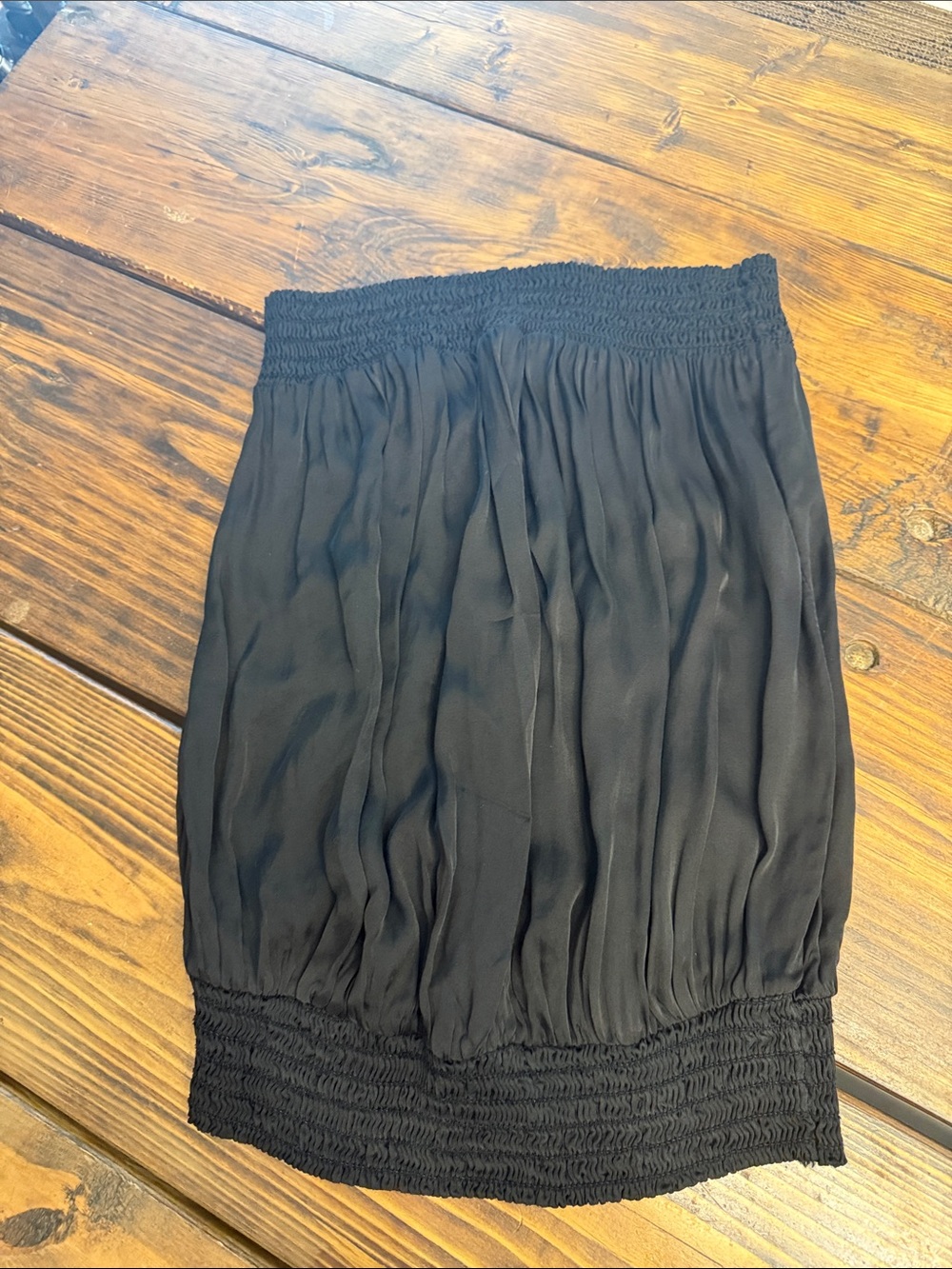 Sophia Black Smocked Tube Top. One size.  NWT.